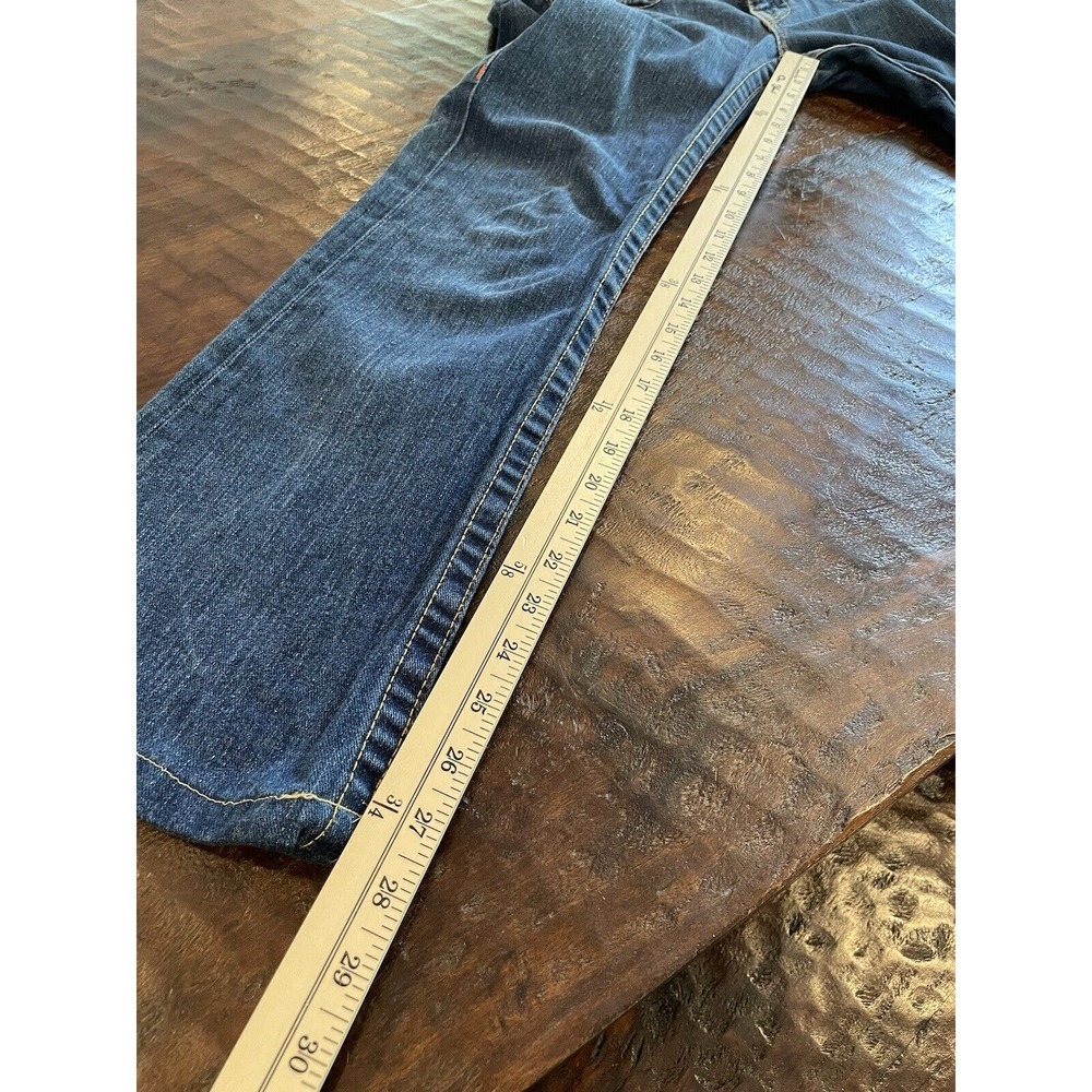 Vintage True Religion Bobby jeans Denim 28 Bootcut USA Ultra Low Rise Distressed - Picture 10 of 10